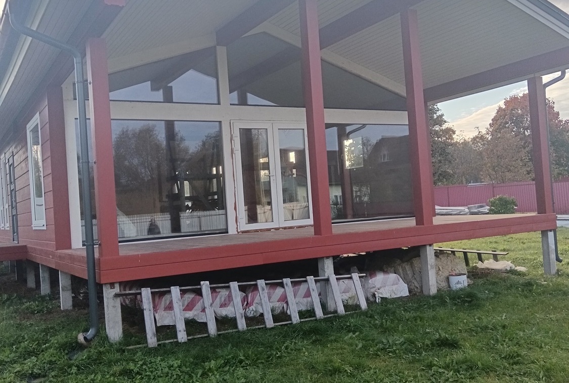 Герметизация стеклопакетов в фахверке на Селегере Герметизация стеклопакетов в фахверке на Селегере